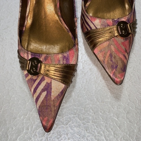 ALDO Aztec stilettos gold heels Sz EUR 40 made in Brazil - Picture 7 of 15